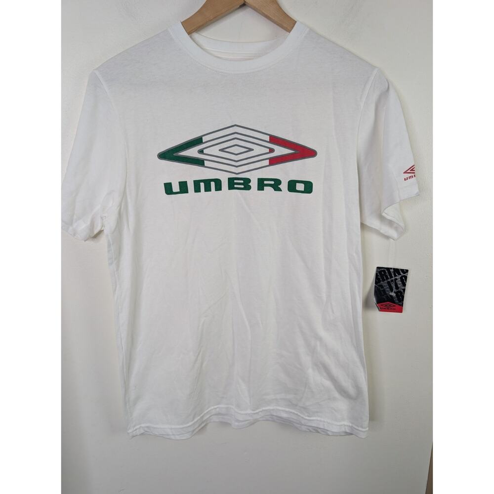 Umbro Italy Kids Size Large Country Tee Italia T-shirt 14/16 White